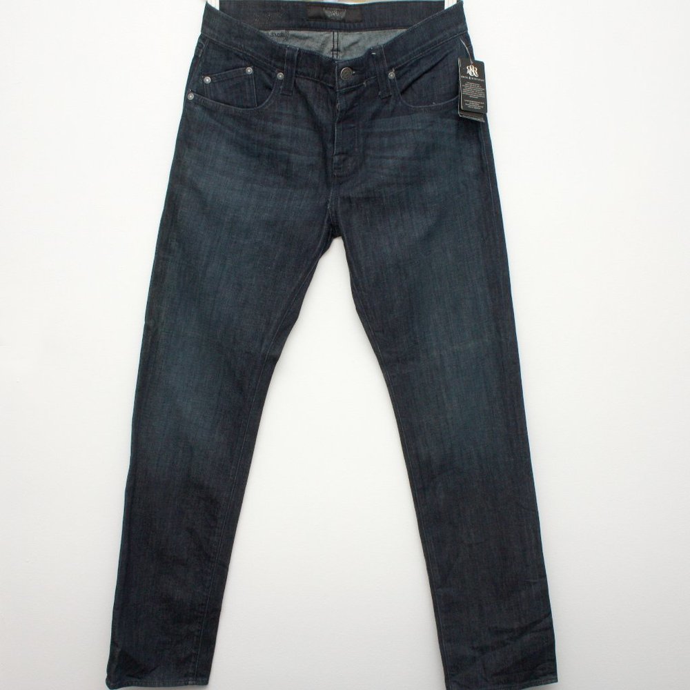 Rock Republic Colburg Lowrise Skinny Jeans Size 36 Heracles Blue Button Fly